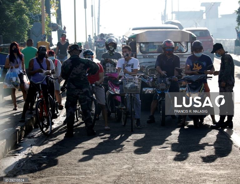 Novas infecções por coronavírus nas Filipinas