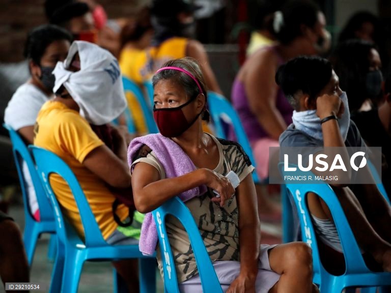 Novas infecções por coronavírus nas Filipinas