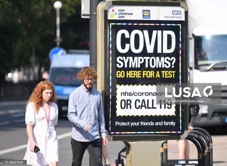 Covid-19: Casos continuam a aumentar no Reino Unido