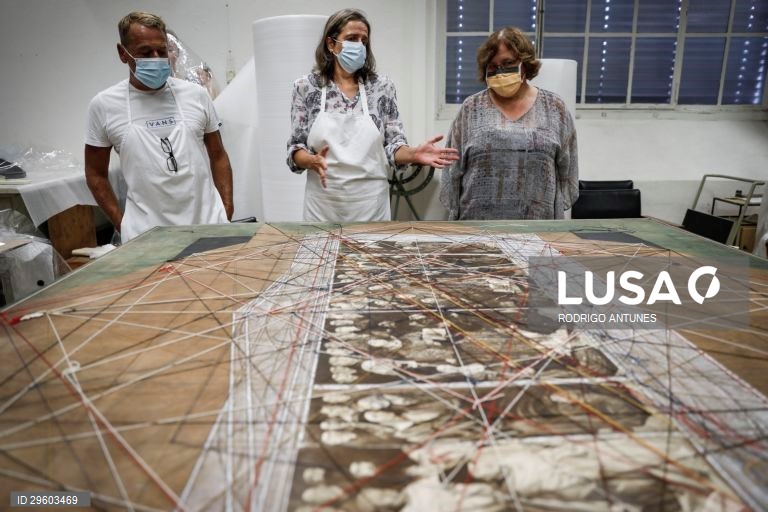Reportagem sobre restauro de peças do Almada Negreiros, no Instituto José de Figueiredo, em Lisboa, 17 de setembro de 2020. (ACOMPANHA TEXTO DE 19 DE SETEMBRO QUE 2020). RODRIGO ANTUNES/LUSA