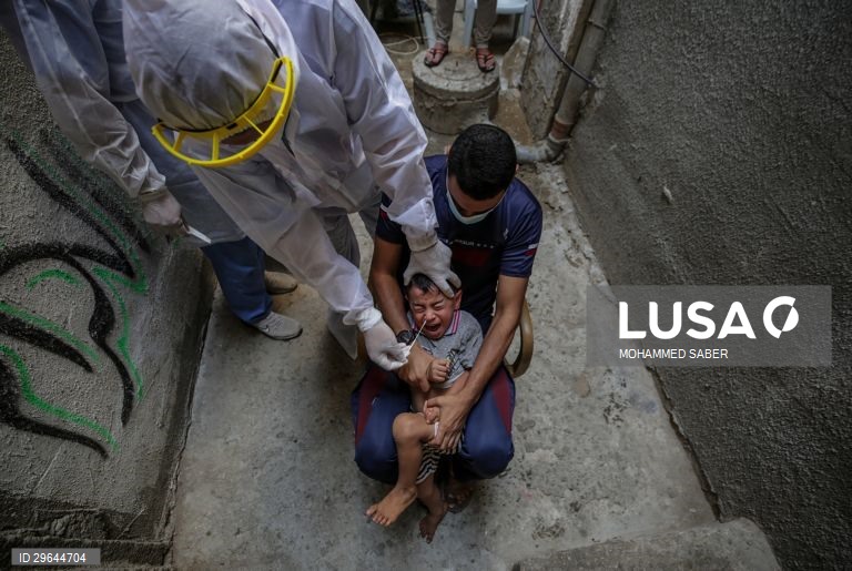 Covid-19: testes em Beit Hanoun