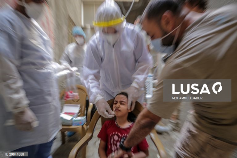 Covid-19: testes em Beit Hanoun