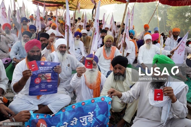 Manifestação de agricultores na India