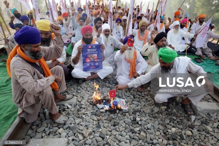 Manifestação de agricultores na India