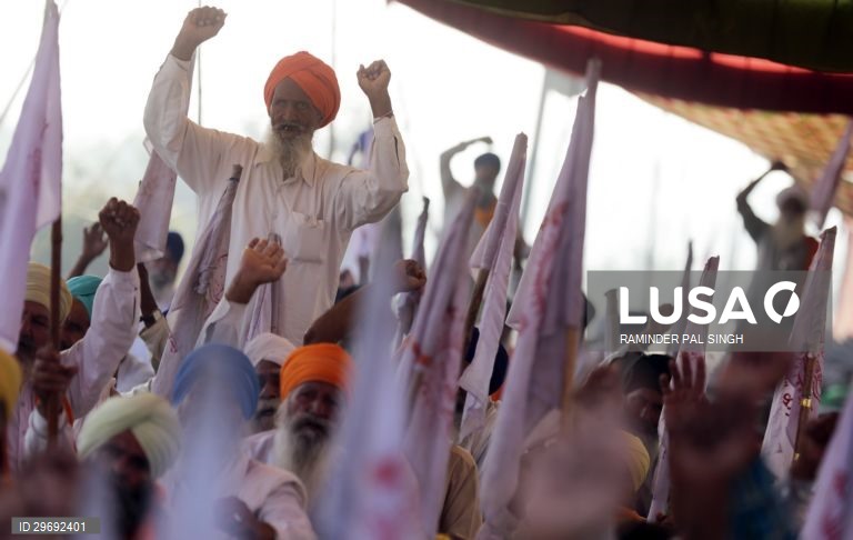 Manifestação de agricultores na India