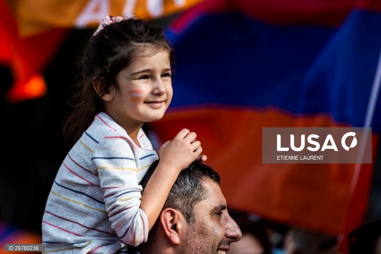 Protestos da comunidade americano-arménia contra a Turquia em Los Angeles