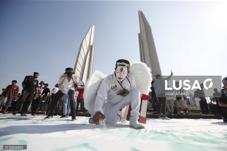 Protesto antigovernamental em Banguecoque