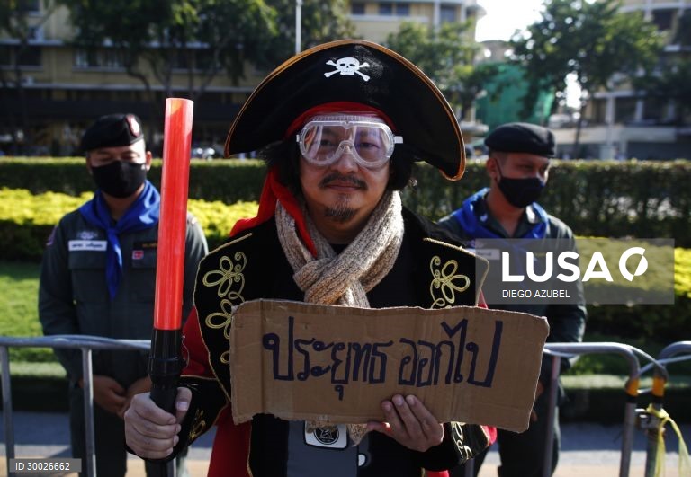 Protesto antigovernamental em Banguecoque