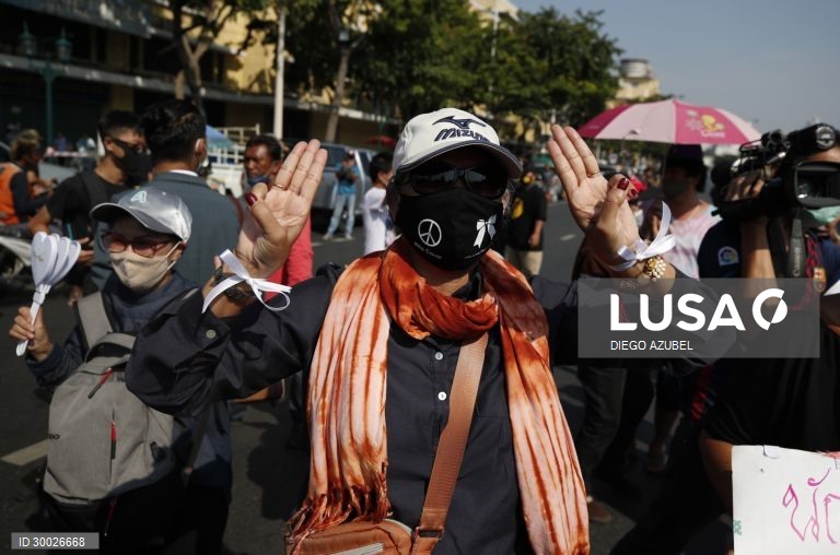 Protesto antigovernamental em Banguecoque