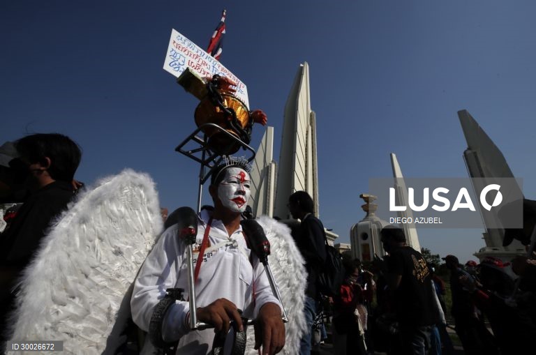 Protesto antigovernamental em Banguecoque