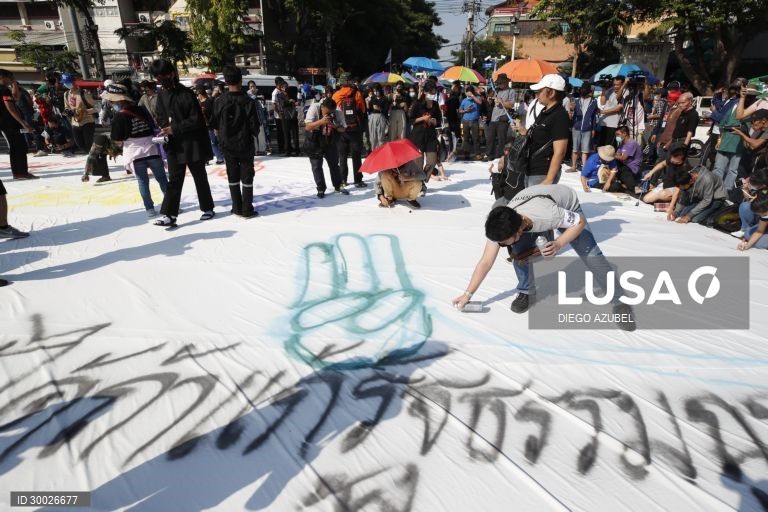 Protesto antigovernamental em Banguecoque
