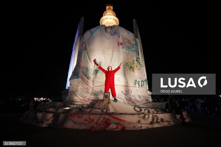 Protesto antigovernamental em Banguecoque