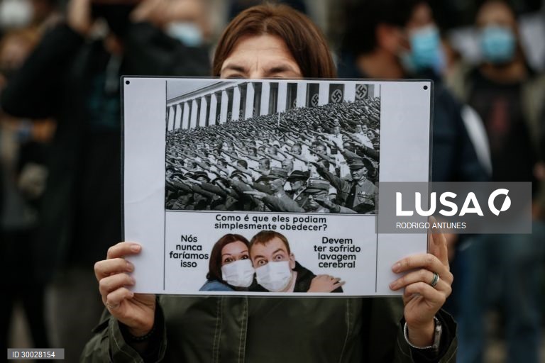 Covid-19: Manifestação pela hotelaria restauração arte e cultura em Lisboa