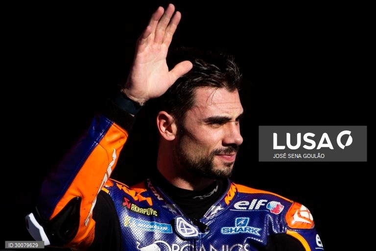 Portuguese rider Miguel Oliveira of KTM Tech 3 Team celebrates after winning the Motorcycling Grand Prix of Portugal at Algarve International race track, south of Portugal, 22 November 2020.JOSE SENA GOULAO/LUSA