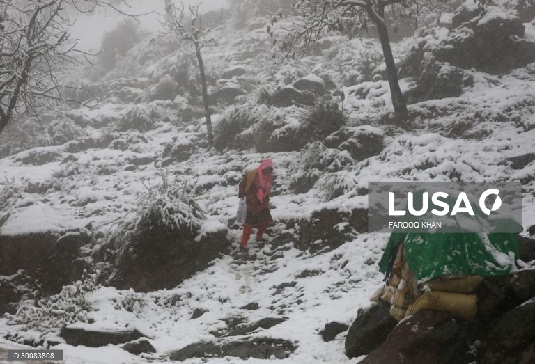Índia: Primeiro nevão em Caxemira 