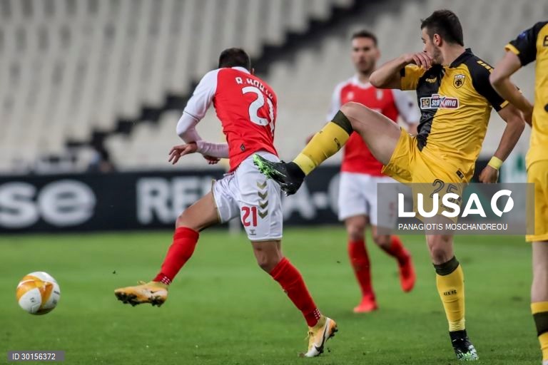Futebol: Liga Europa: AEK Atenas vs Sporting de Braga
