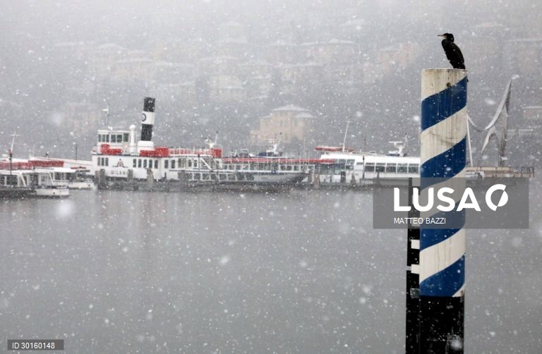 Queda de neve no norte de Itália