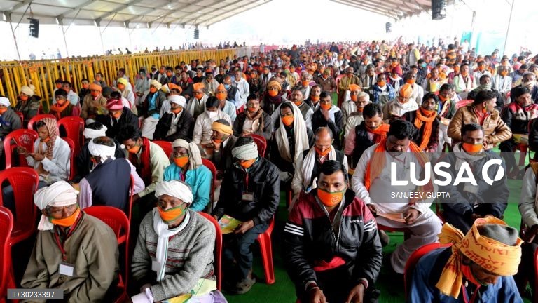 Índia: Reunião de agricultores em Bhopal para discutir as novas leis agrícolas