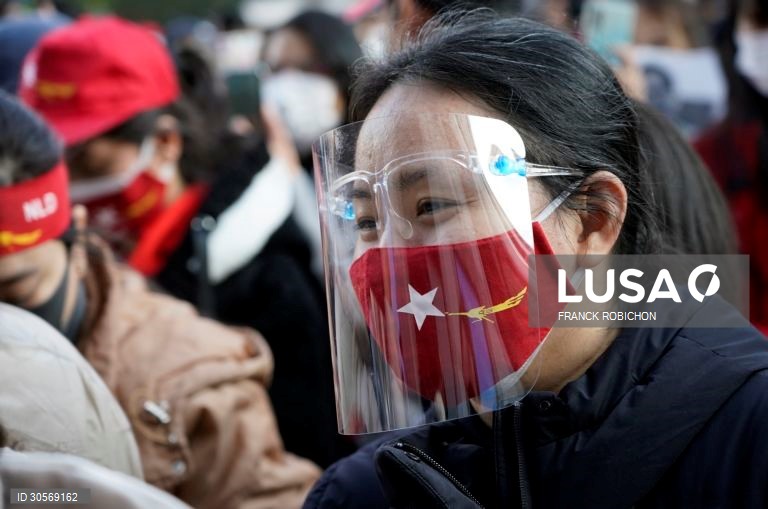 Japão: Protestos contra o golpe de estado dos militares em Myanmar