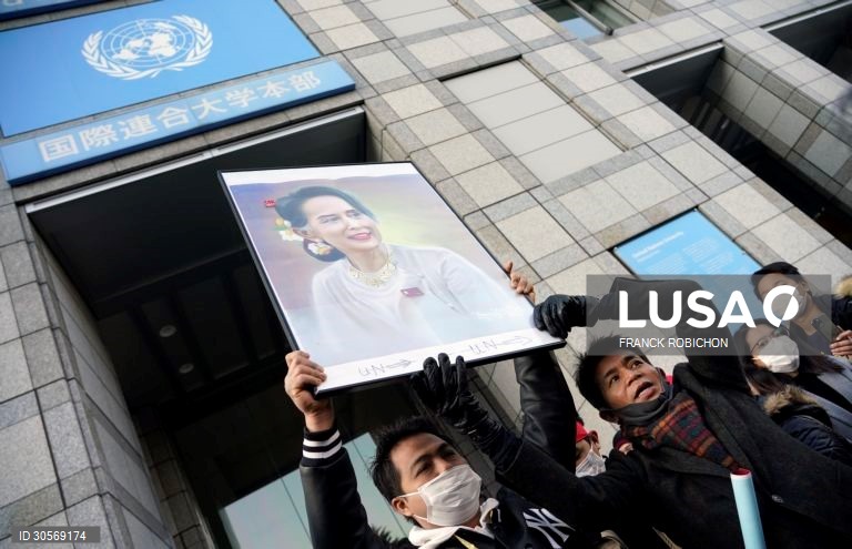 Japão: Protestos contra o golpe de estado dos militares em Myanmar