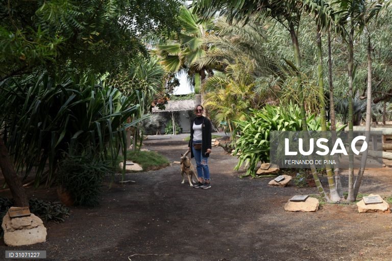 Paola Mariani posa para a fotografia no Pachamama EcoPark, o local mais verde e com mais vida na mais árida ilha cabo-verdiana, em Santa Maria, ilha do Sal, Cabo Verde, 13 de janeiro de 2021. Na entrada da localidade turística de Santa Maria, por onde passa o turismo de Cabo Verde, sobretudo de sol e praia, o “viveiro” começou a nascer pela mão da família Mariani há 14 anos, com o único propósito de produzir a relva perfeita para o primeiro campo de golfe relvado do arquipélago. (ACOMPANHA...