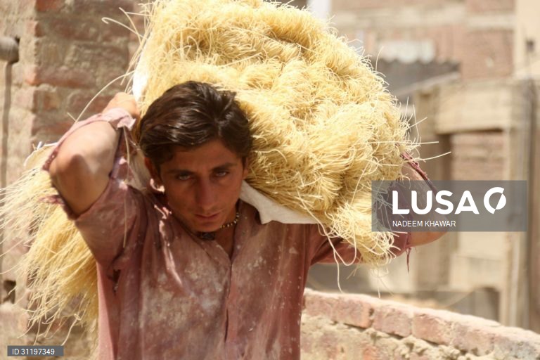 Paquistão: Fabrico artesanal de vermicelli