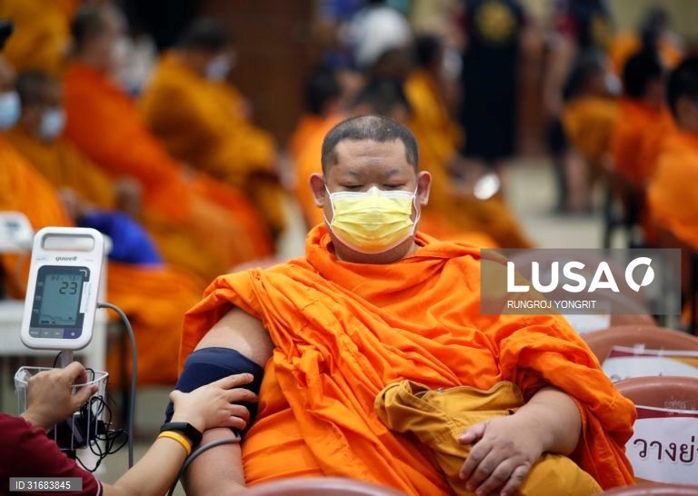 Tailândia: Vacinação de monges budistas contra a covid-19
