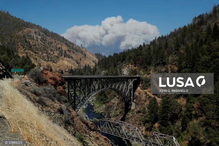 EUA: Incêndio florestal no norte da Califórnia