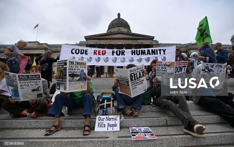 Reino Unido: Manifestação do movimento Rebelião contra a Extinção em Londres