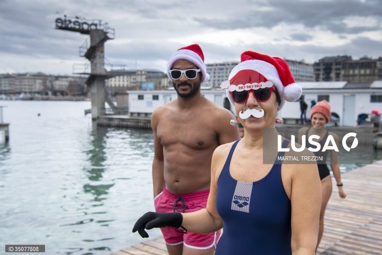 Suiça: Mergulho de Natal no Lago Leman