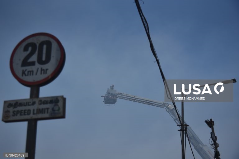 Incêndio no aterro de Perungudi em Chennai, Índia