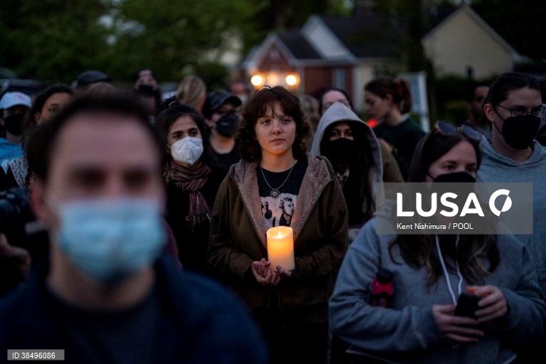 EUA: Protesto de ativistas do direito ao aborto em Alexandria, Virginia