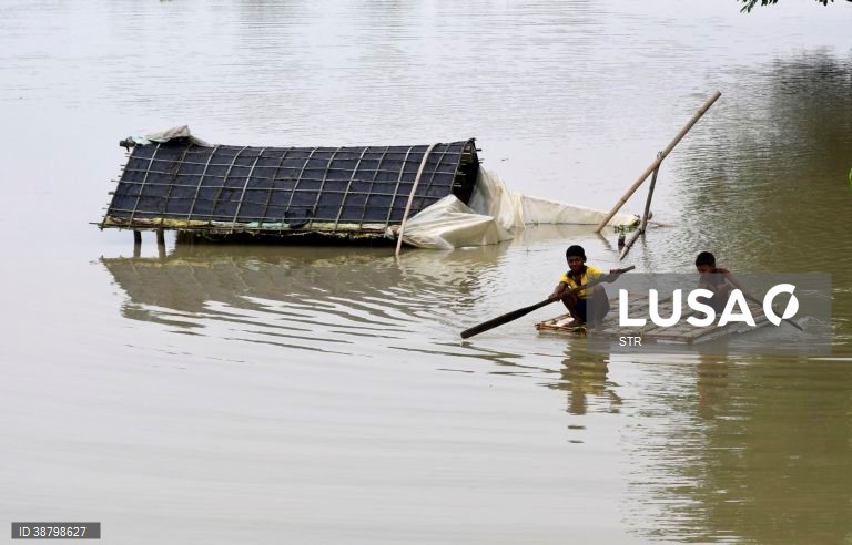Cheias em Assam, Índia