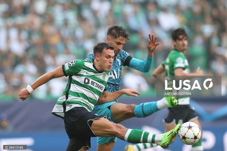 Sporting vence Tottenham, por 2-0, em jogo da Liga dos Campeões de futebol