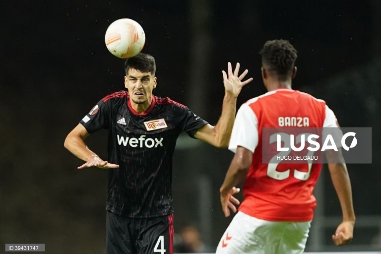 Sporting de Braga vence Union Berlim, por 1-0, em jogo da Liga Europa de futebol