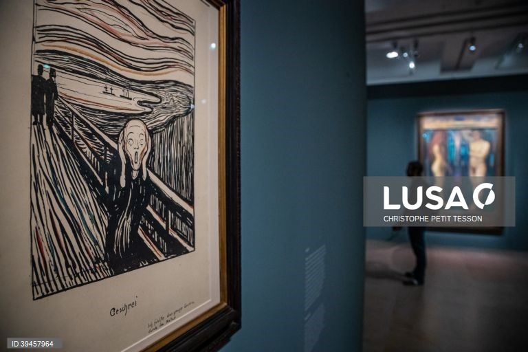 Exposição do pintor norueguês Edvard Munch no Museu d'Orsey em Paris
