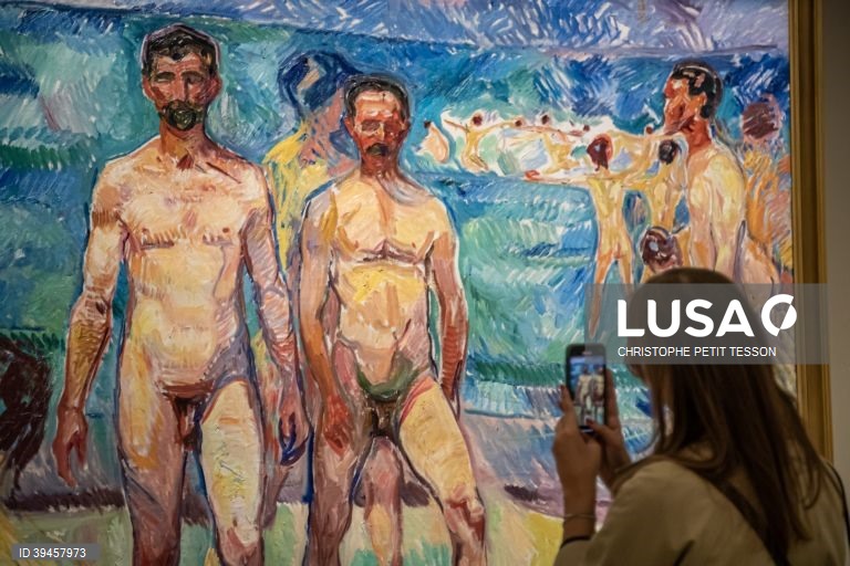 Exposição do pintor norueguês Edvard Munch no Museu d'Orsey em Paris