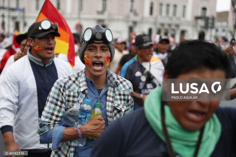 Peru: Manifestação em Lima contra a Presidente Dina Boluarte
