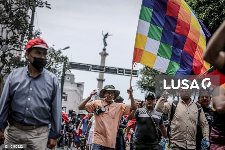 Peru: Manifestação em Lima contra a Presidente Dina Boluarte