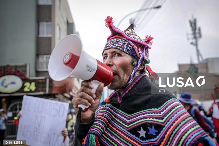 Peru: Manifestação em Lima contra a Presidente Dina Boluarte