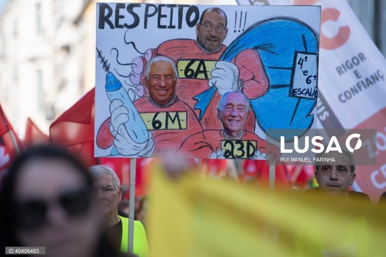 Manifestação de professores convocada por oito estruturas sindicais; Associação Sindical de Professores Licenciados (ASPL), Federação Nacional de Professores (FENPROF), Federação Nacional de Educação (FNE), Pró-Ordem dos Professores, Sindicato dos Educadores e Professores Licenciados ( SEPLEU), Sindicato Nacional dos Profissionais de Educação (SINAPE), Sindicato Nacional e Democrático dos Professores (SINDEP), Sindicato Independente de Professores e Educadores (SIPE)e Sindicato Nacional dos...