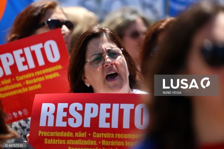 Protesto de professores do distrito de Beja