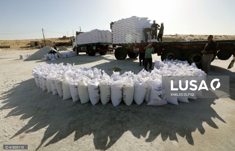 Egito: Extração de sal no Lago Bardawel