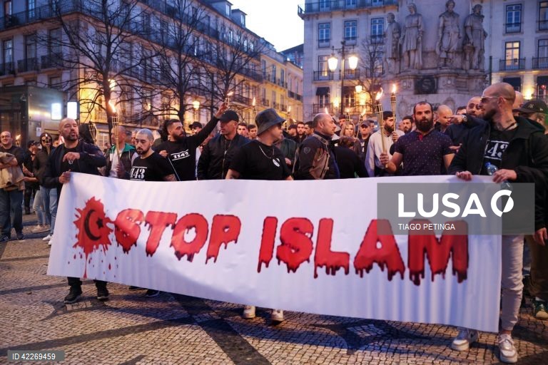 Lisboa: Manifestação contra imigração e "Contra a Islamização da Europa”.