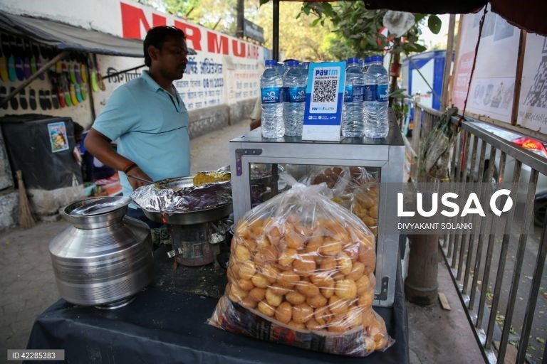 Índia: Mercado de rua de Mumbai