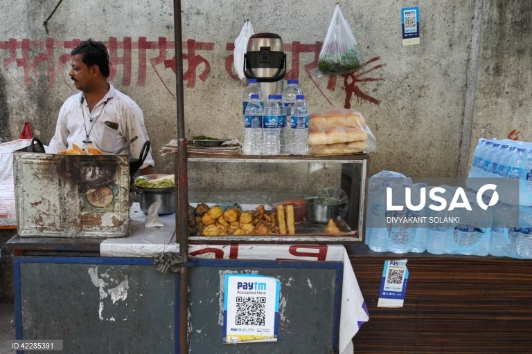 Índia: Mercado de rua de Mumbai