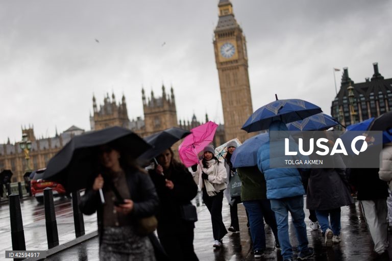 A tempestade Nelson leva ventos fortes a Londres