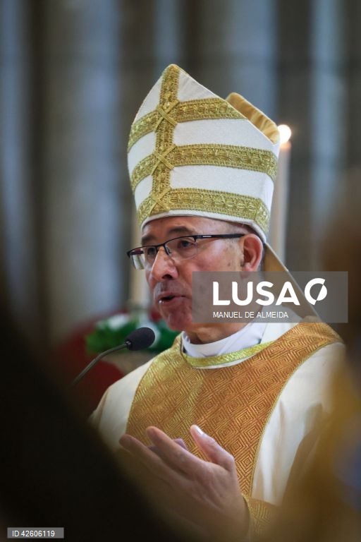 Patriarca de Lisboa, Rui Valério, preside à Missa de Domingo de Páscoa, 31 março 2024, na  Sé Patriarcal, em Lisboa.     MANUEL DE ALMEIDA / LUSA