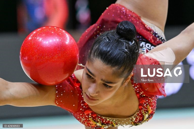 Final da competição individual do 40.º Campeonato da Europa de Ginástica Rítmica na Papp Laszlo Budapest Sports Arena, em Budapes, Hungria.