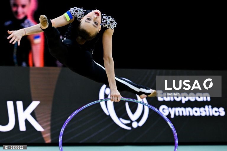 Final da competição individual do 40.º Campeonato da Europa de Ginástica Rítmica na Papp Laszlo Budapest Sports Arena, em Budapes, Hungria.